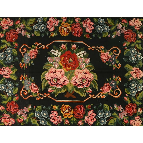 Ahgly Company Indoor Rectangle Traditional Blood Night Red Area Rugs, 8' x 12'