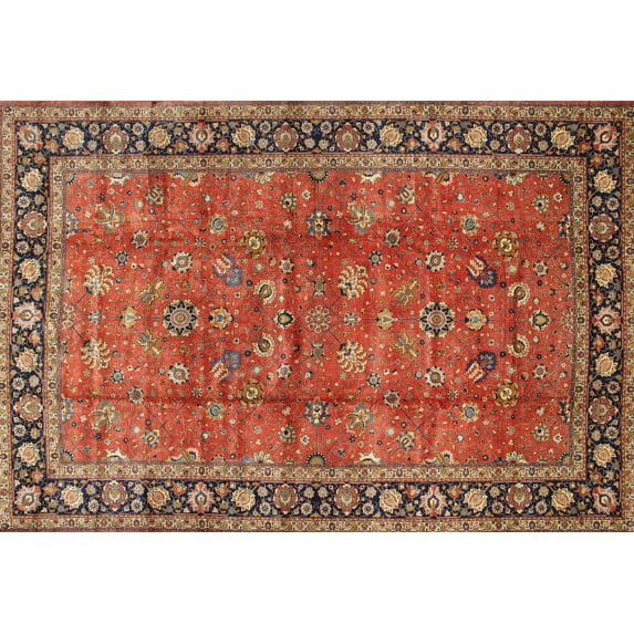 Ahgly Company Indoor Rectangle Traditional Bronze Brown Area Rugs, 6' x 9'