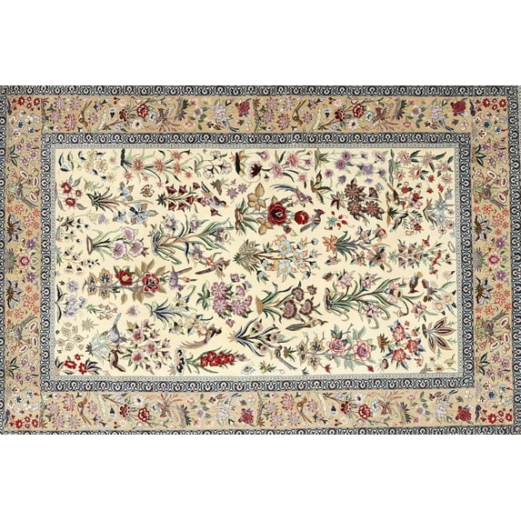 Ahgly Company Indoor Rectangle Traditional Brown Persian Area Rugs, 8' x 10'