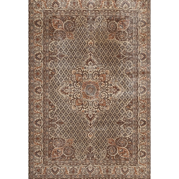 Ahgly Company Indoor Rectangle Traditional Camel Brown Persian Area Rugs, 4' x 6'