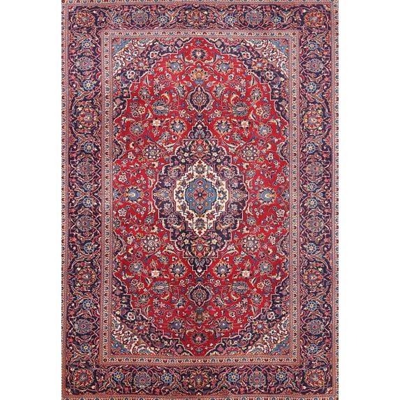 Ahgly Company Indoor Rectangle Traditional Carbon Red Area Rugs, 4' x 6'
