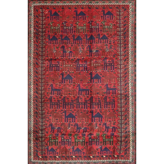 Ahgly Company Indoor Rectangle Traditional Chestnut Brown Persian Area Rugs, 2' x 3'