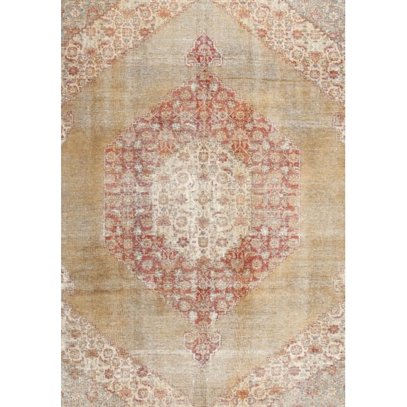 Ahgly Company Indoor Rectangle Traditional Deer Brown Area Rugs, 5' x 7'