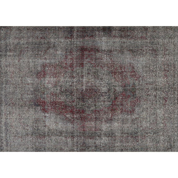 Ahgly Company Indoor Rectangle Traditional Gray Persian Area Rugs, 5' x 7'