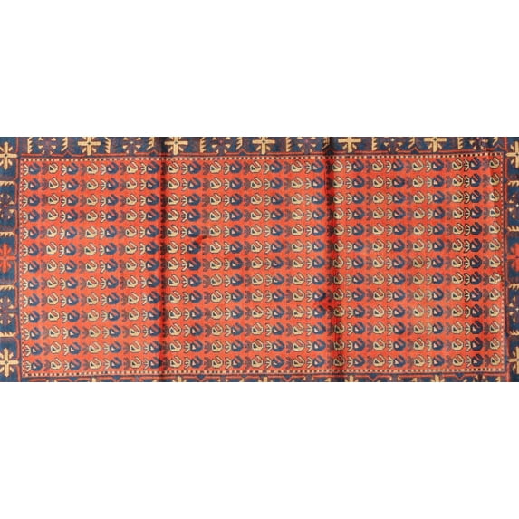 Ahgly Company Indoor Rectangle Traditional Lava Red Area Rugs, 2' x 5'