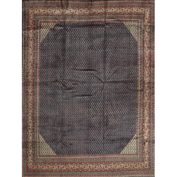 Ahgly Company Indoor Rectangle Traditional Old Burgundy Brown Area Rugs, 5' x 7'