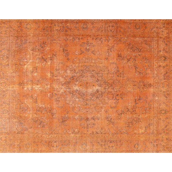 Ahgly Company Indoor Rectangle Traditional Orange Red Area Rugs, 7' x 9'