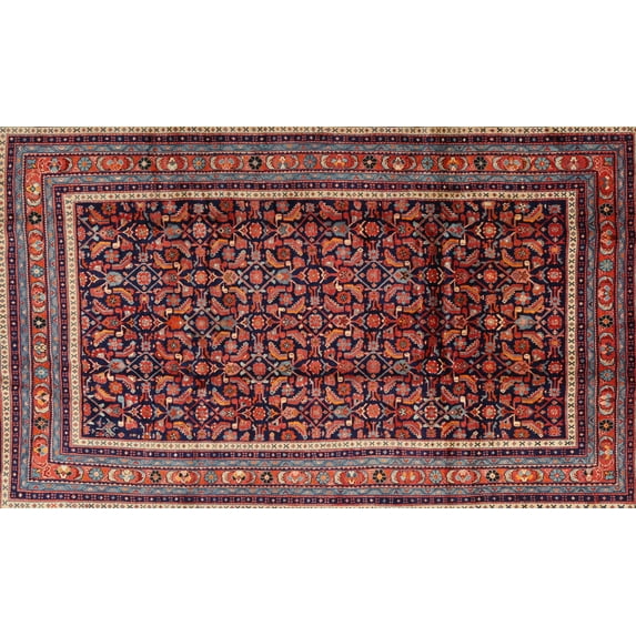 Ahgly Company Indoor Rectangle Traditional Orange Salmon Pink Area Rugs, 2' x 5'