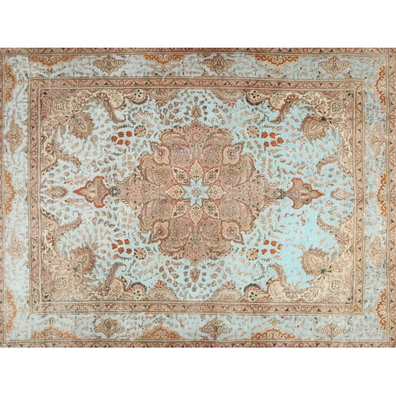 Ahgly Company Indoor Rectangle Traditional Orange Salmon Pink Area Rugs, 4' x 6'