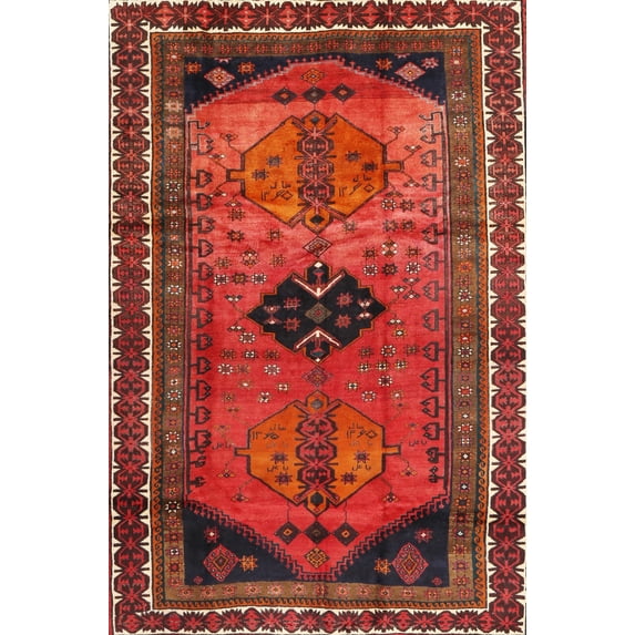 Ahgly Company Indoor Rectangle Traditional Red Persian Area Rugs, 2' x 5'