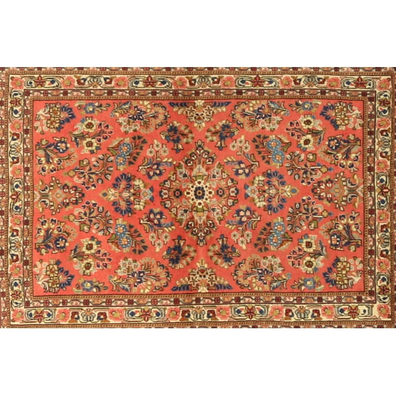 Ahgly Company Indoor Rectangle Traditional Red Persian Area Rugs, 4' x 6'