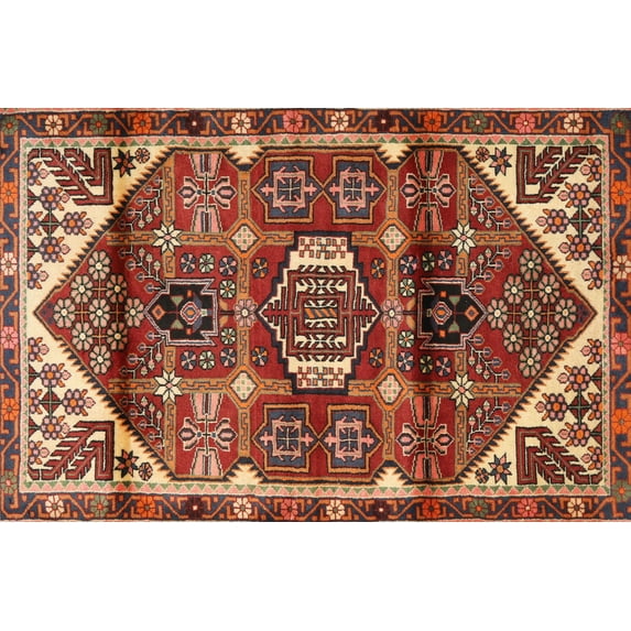 Ahgly Company Indoor Rectangle Traditional Red Persian Area Rugs, 7' x 10'