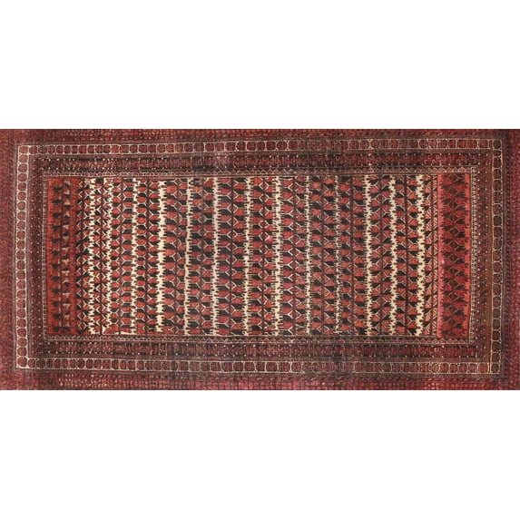 Ahgly Company Indoor Rectangle Traditional Rust Pink Area Rugs, 8' x 10'