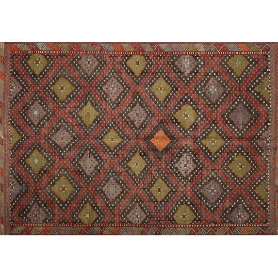 Ahgly Company Indoor Rectangle Traditional Saffron Red Area Rugs, 3' x 5'