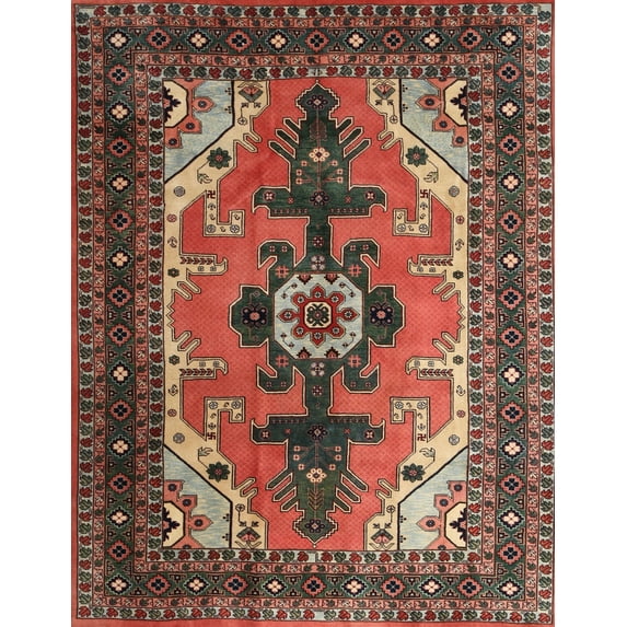 Ahgly Company Indoor Rectangle Traditional Saffron Red Persian Area Rugs, 4' x 6'