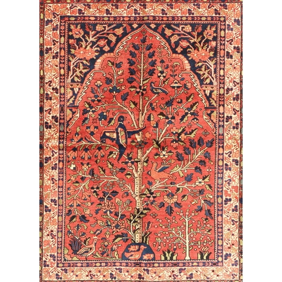 Ahgly Company Indoor Rectangle Traditional Sand Brown Area Rugs, 2' x 4'