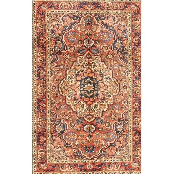 Ahgly Company Indoor Rectangle Traditional Sand Brown Area Rugs, 3' x 5'
