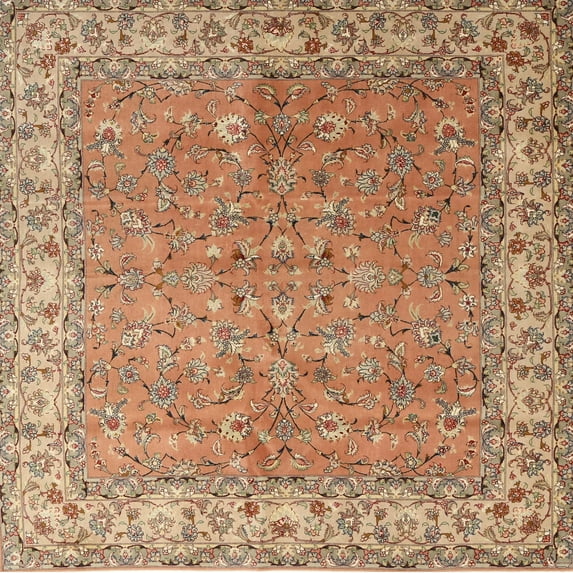 Ahgly Company Indoor Rectangle Traditional Sand Brown Area Rugs, 5' x 7'
