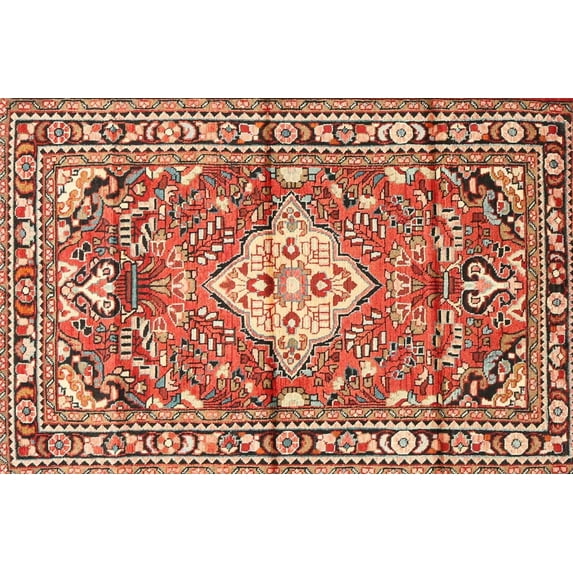 Ahgly Company Indoor Rectangle Traditional Sandy Brown Area Rugs, 2' x 4'
