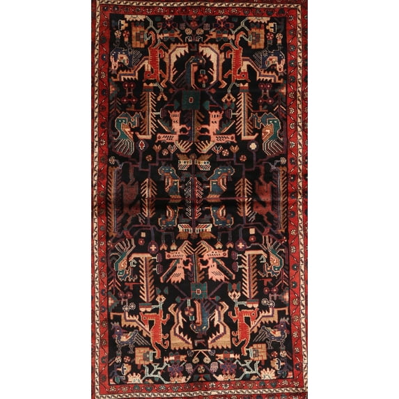 Ahgly Company Indoor Rectangle Traditional Sepia Brown Area Rugs, 8' x 12'