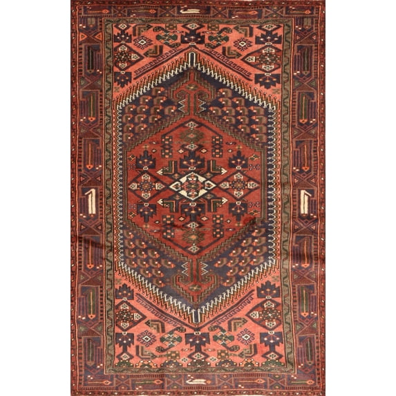 Ahgly Company Indoor Rectangle Traditional Tomato Sauce Red Area Rugs, 2' x 3'
