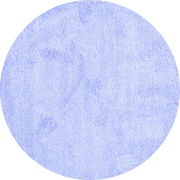 Ahgly Company Indoor Round Abstract Blue Contemporary Area Rugs, 3' Round