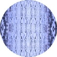 thumbnail image 1 of Ahgly Company Indoor Round Abstract Blue Contemporary Area Rugs, 3' Round, 1 of 4