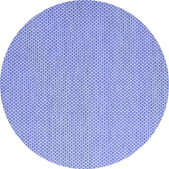 Ahgly Company Indoor Round Abstract Blue Contemporary Area Rugs, 4' Round