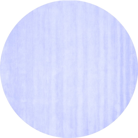 Ahgly Company Indoor Round Abstract Blue Contemporary Area Rugs, 6' Round