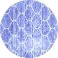 thumbnail image 1 of Ahgly Company Indoor Round Abstract Blue Contemporary Area Rugs, 8' Round, 1 of 4