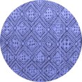 thumbnail image 1 of Ahgly Company Indoor Round Abstract Blue Modern Area Rugs, 3' Round, 1 of 4