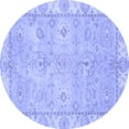 thumbnail image 1 of Ahgly Company Indoor Round Abstract Blue Modern Area Rugs, 3' Round, 1 of 4