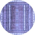 thumbnail image 1 of Ahgly Company Indoor Round Abstract Blue Modern Area Rugs, 6' Round, 1 of 4