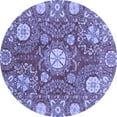 thumbnail image 1 of Ahgly Company Indoor Round Abstract Blue Modern Area Rugs, 8' Round, 1 of 4