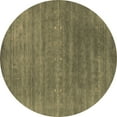 thumbnail image 1 of Ahgly Company Indoor Round Abstract Brown Contemporary Area Rugs, 3' Round, 1 of 4