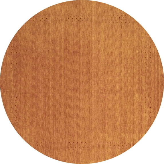 Ahgly Company Indoor Round Abstract Brown Contemporary Area Rugs, 3' Round