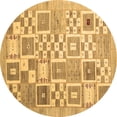 thumbnail image 1 of Ahgly Company Indoor Round Abstract Brown Contemporary Area Rugs, 5' Round, 1 of 4