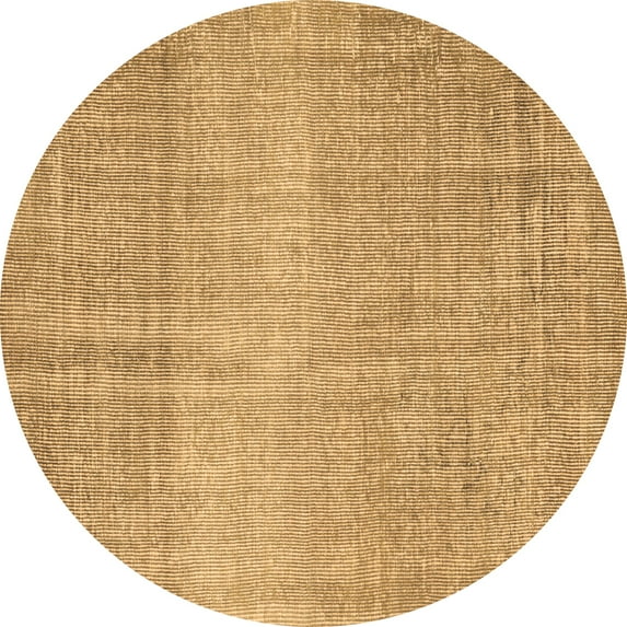 Ahgly Company Indoor Round Abstract Brown Contemporary Area Rugs, 6' Round