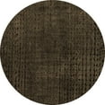 thumbnail image 1 of Ahgly Company Indoor Round Abstract Brown Modern Area Rugs, 3' Round, 1 of 4