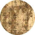 thumbnail image 1 of Ahgly Company Indoor Round Abstract Brown Modern Area Rugs, 7' Round, 1 of 4