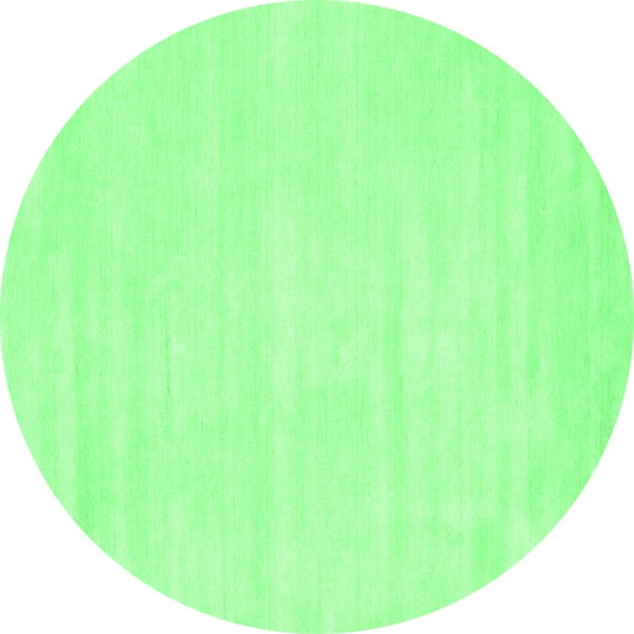 Ahgly Company Indoor Round Abstract Emerald Green Contemporary Area Rugs, 6' Round