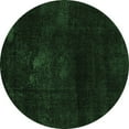 thumbnail image 1 of Ahgly Company Indoor Round Abstract Emerald Green Modern Area Rugs, 4' Round, 1 of 4