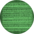thumbnail image 1 of Ahgly Company Indoor Round Abstract Emerald Green Modern Area Rugs, 5' Round, 1 of 4