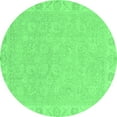 thumbnail image 1 of Ahgly Company Indoor Round Abstract Emerald Green Modern Area Rugs, 8' Round, 1 of 4
