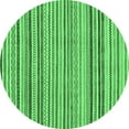 thumbnail image 1 of Ahgly Company Indoor Round Abstract Emerald Green Modern Area Rugs, 8' Round, 1 of 4