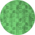 thumbnail image 1 of Ahgly Company Indoor Round Abstract Emerald Green Modern Area Rugs, 8' Round, 1 of 4
