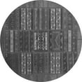 thumbnail image 1 of Ahgly Company Indoor Round Abstract Gray Contemporary Area Rugs, 3' Round, 1 of 1