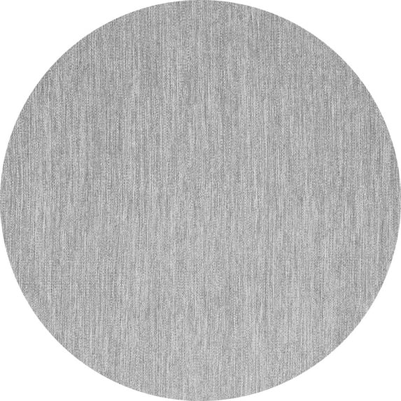 Ahgly Company Indoor Round Abstract Gray Contemporary Area Rugs, 3' Round