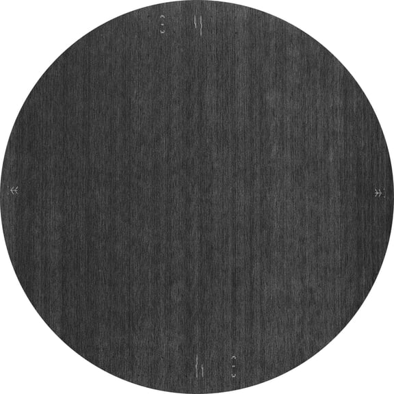 Ahgly Company Indoor Round Abstract Gray Contemporary Area Rugs, 4' Round