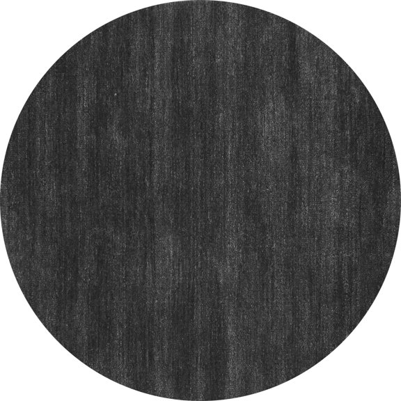 Ahgly Company Indoor Round Abstract Gray Contemporary Area Rugs, 4' Round